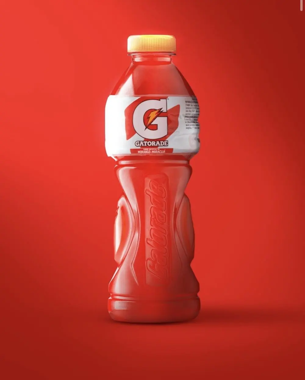 Estudo de foto de produto, garrafa vermelha
